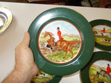 Fitz and Floyd (FF) "Tallyho" English Horse Hunters (8 plates & 2 servers)