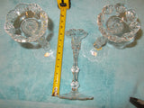 Rogaska Lead Glass Crystal Flower Top Candle Holders (2 sets)