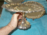 Silverplate Serving Trays with Gilded Perimeter Edges (4 trays)