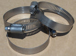 #32 SIZE MARINE GRADE STAINLESS STEEL WORM DRIVE HOSE CLAMPS (10 pc. bag)
