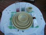 Green Tint China Set; Four (4) place settings (48 pieces)
