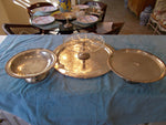 Cake and Pie Electroplate Service Dish Display Trays