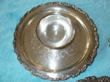 Silverplate Serving Trays with Gilded Perimeter Edges (4 trays)