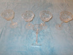 Champagne or Tall Sherbet/Ice Cream Glasses Made by USA Company Rock Sharpe (5 glasses)