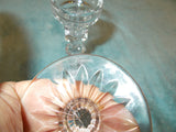 Rogaska Cut Crystal Glass Single Stem Small Candle Holders (2 holders)