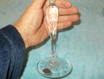 Rogaska "Rosemont" 10 3/8" Tall Single Stem Flower Top Crystal Candle Holders
