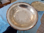 Cake and Pie Electroplate Service Dish Display Trays